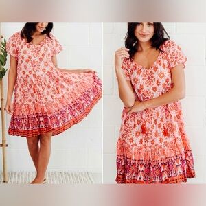 NWT One Summer” 100% Cotton vacation beach summer dress